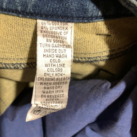 Dream Jeannes by Quacker Factory Pants Blue Stretch Faded Straight Size 12 - Picture 12 of 16